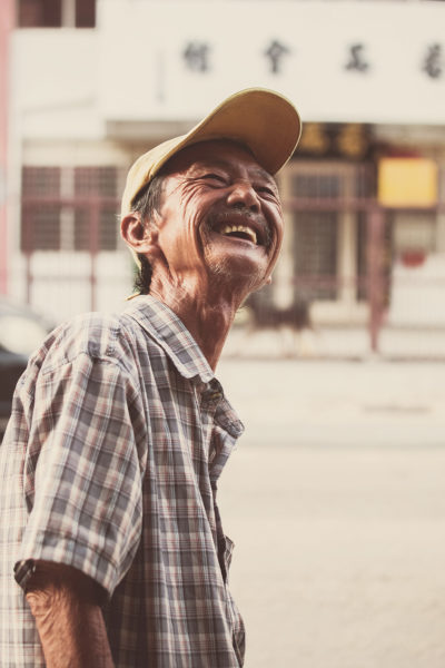 Smiling Penang Trishaw Man