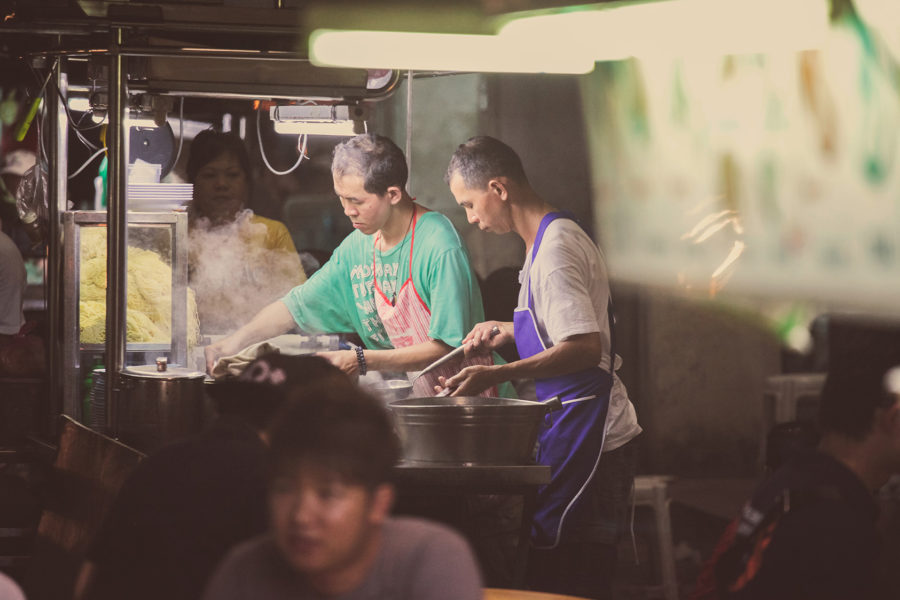 Popular Wan Tan Mee hawker in Penang